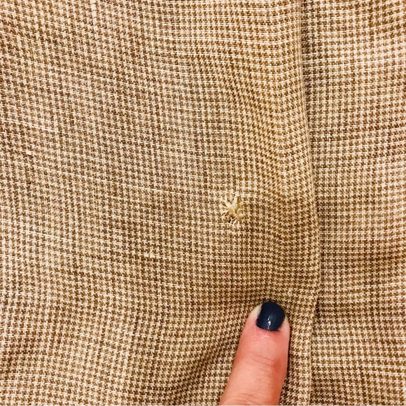 Vintage 1980’s Gap beige and tan houndstooth motif pants. Size S. Good used cond - Picture 6 of 11